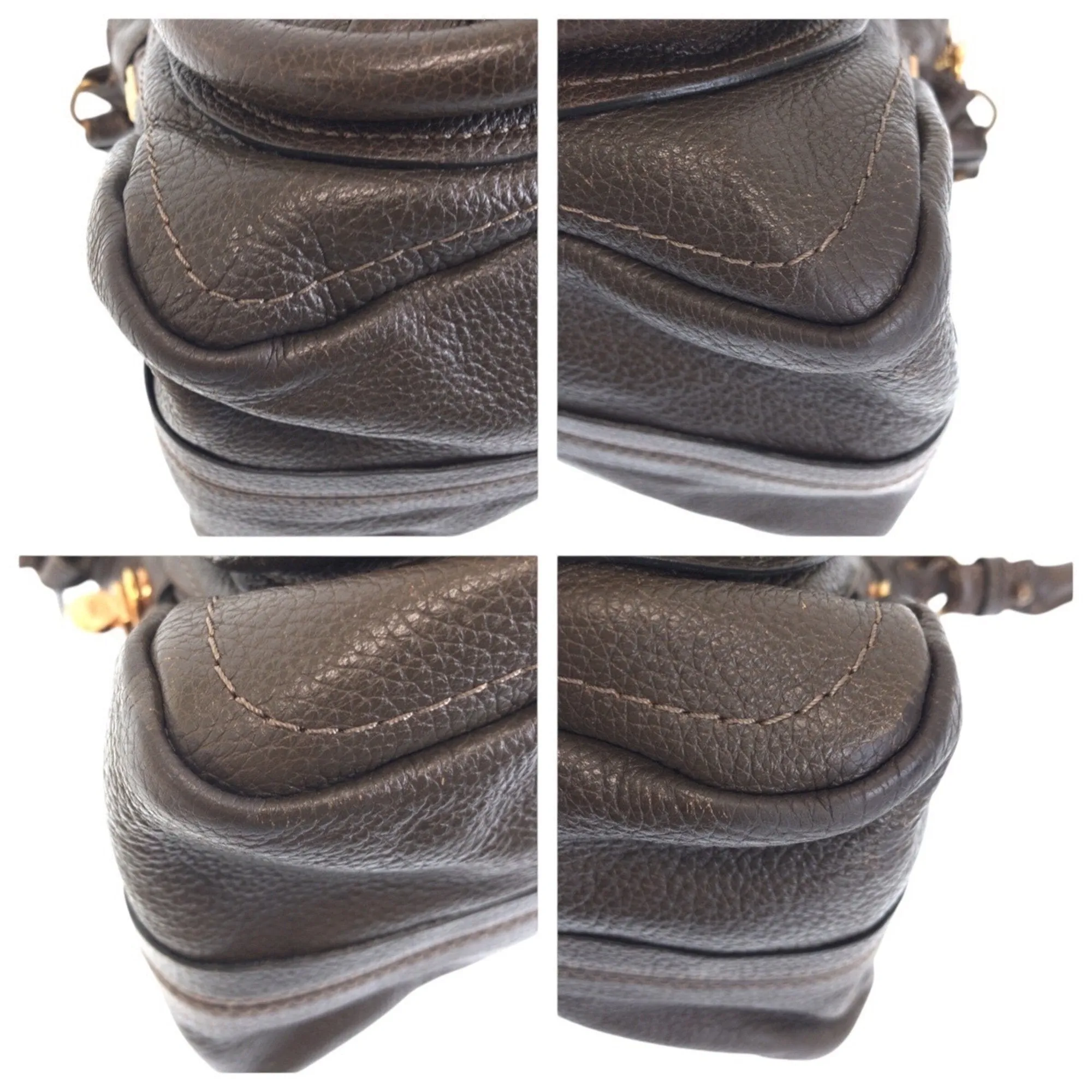 Chloe Leather Handbag Shoulder Bag (Pre-Owned)