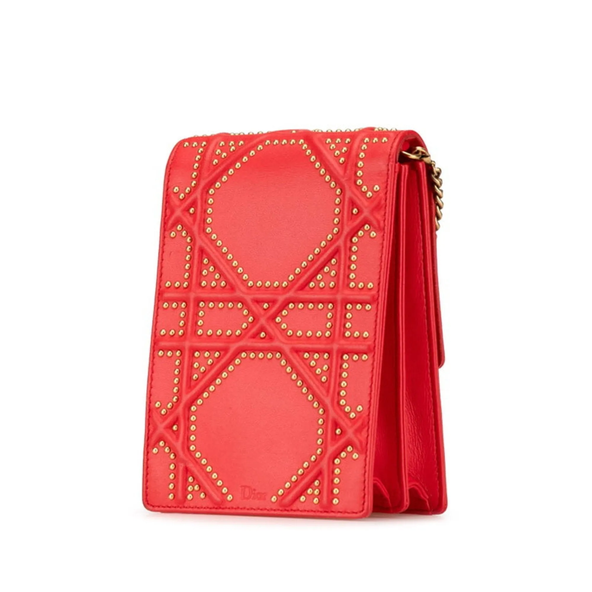 Christian Dior gold Color Leather Shoulder Bag (Pre-Owned)