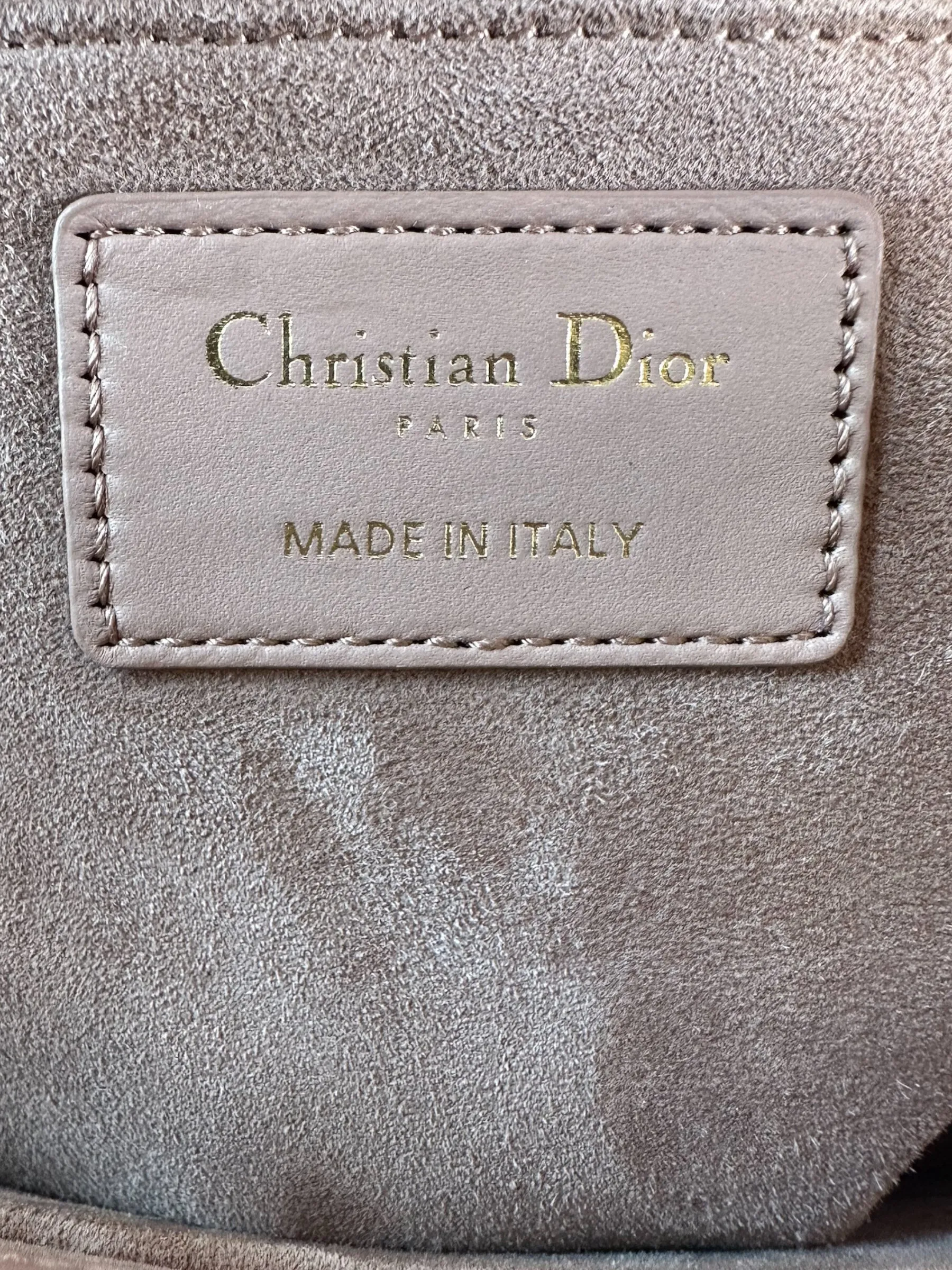 Christian Dior Grey Calfskin Leather Ultramatte Large Lady Dior