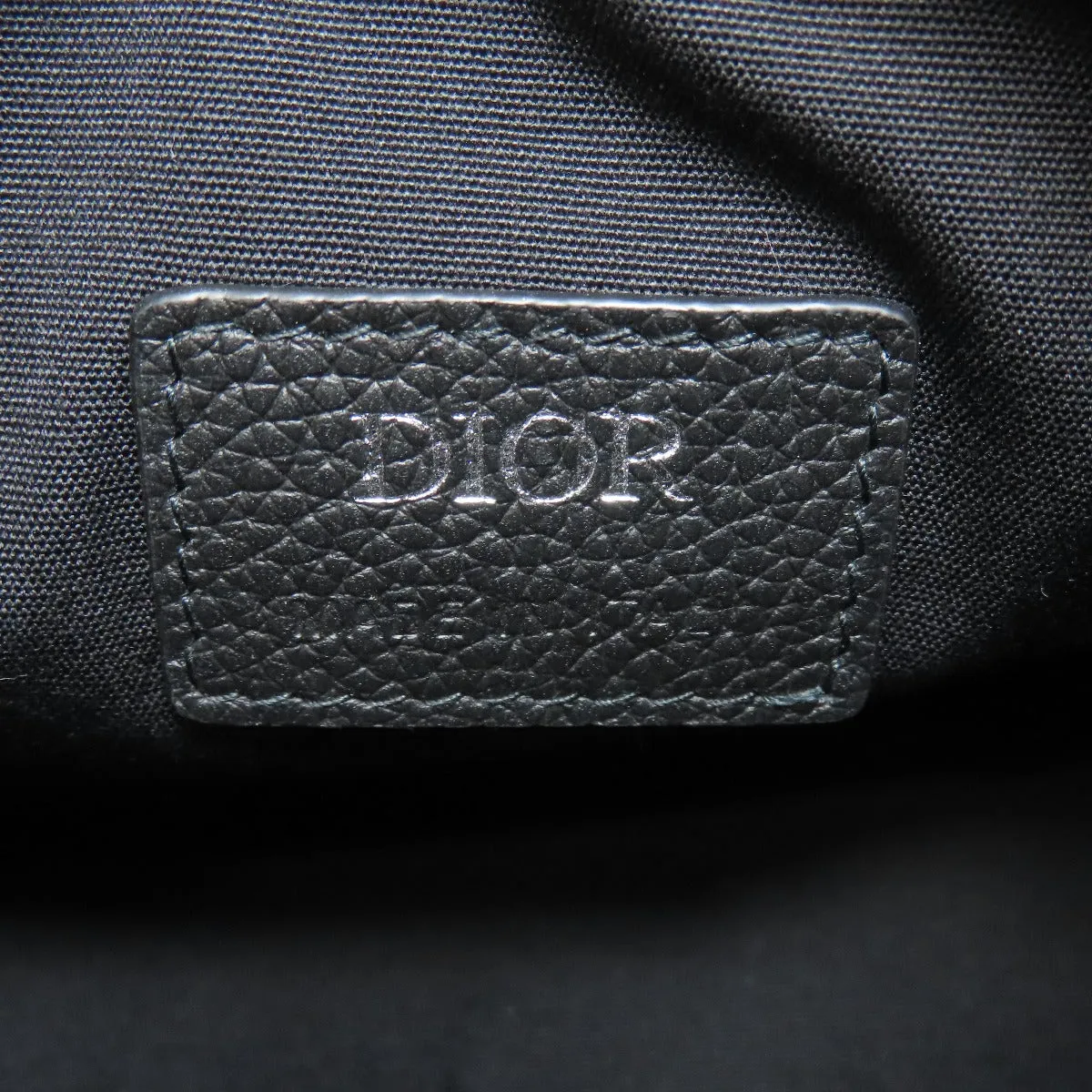 Christian Dior Shoulder Bag canvas black Oblique