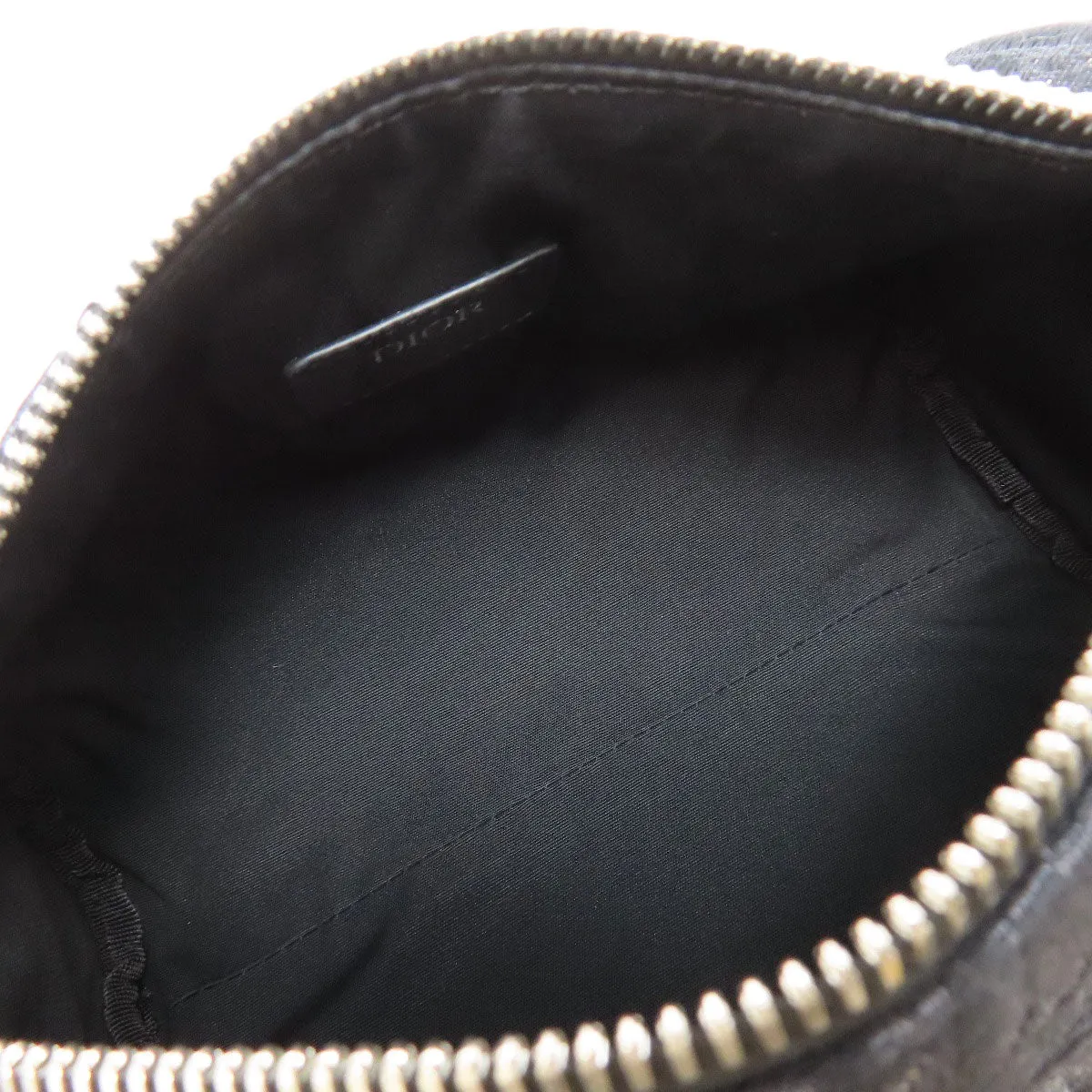 Christian Dior Shoulder Bag canvas black Oblique