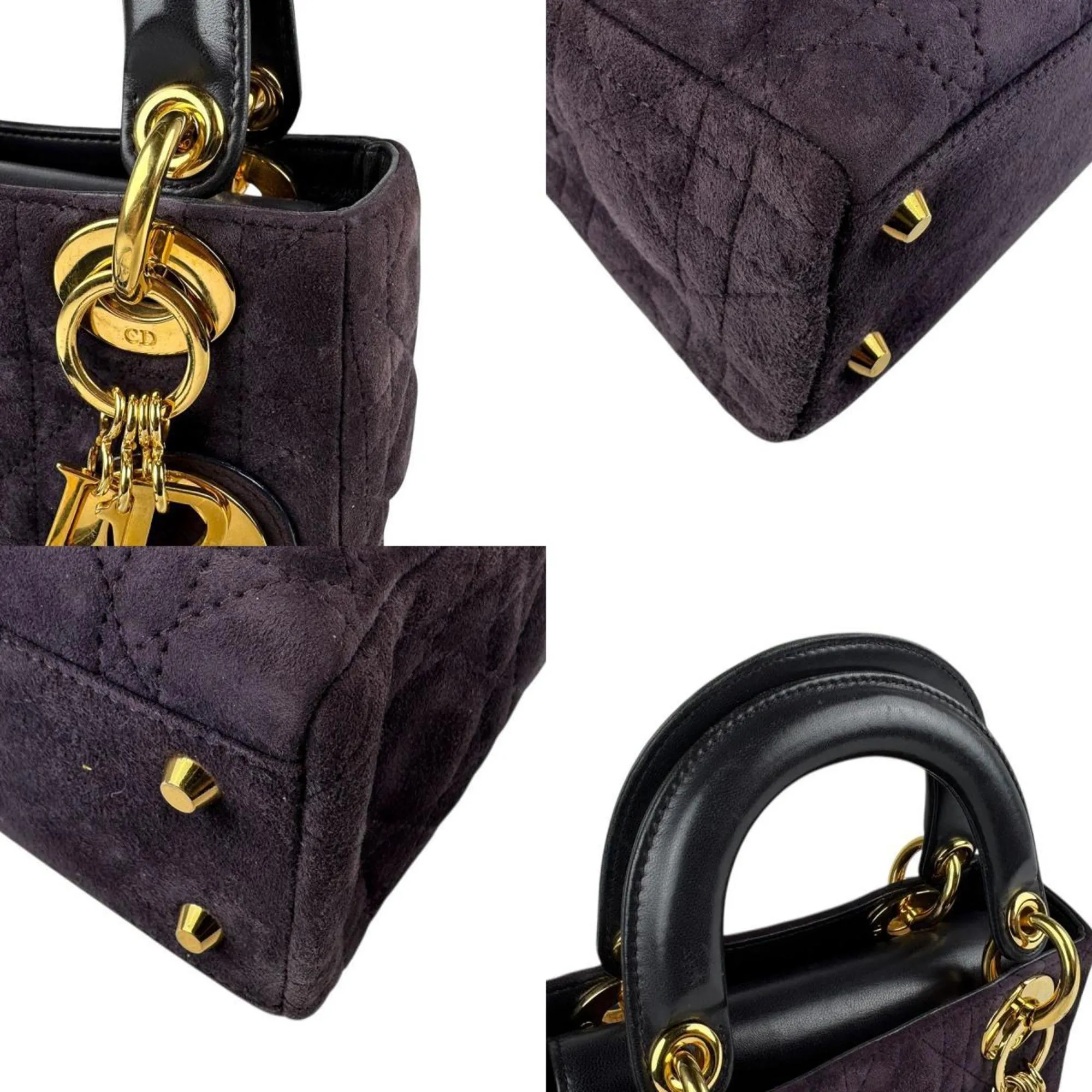 Christian Dior  Suede Leather Handbag Shoulder Bag (Pre-Owned)