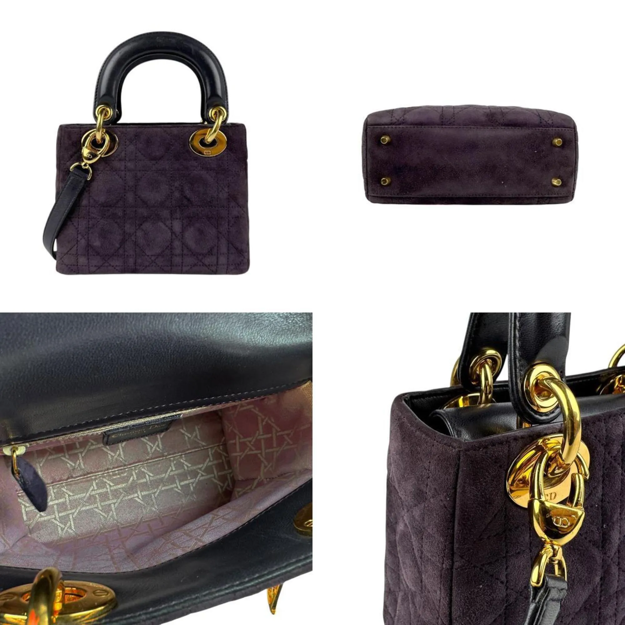 Christian Dior  Suede Leather Handbag Shoulder Bag (Pre-Owned)