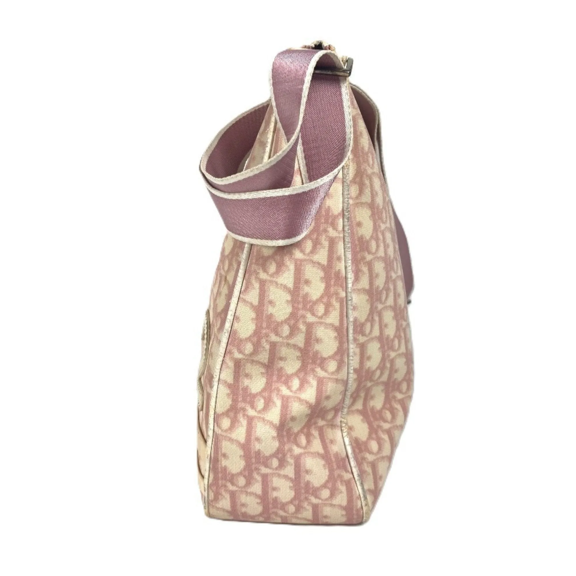 Christian Dior Trotter pink Pvc Leather Shoulder Bag (Pre-Owned)