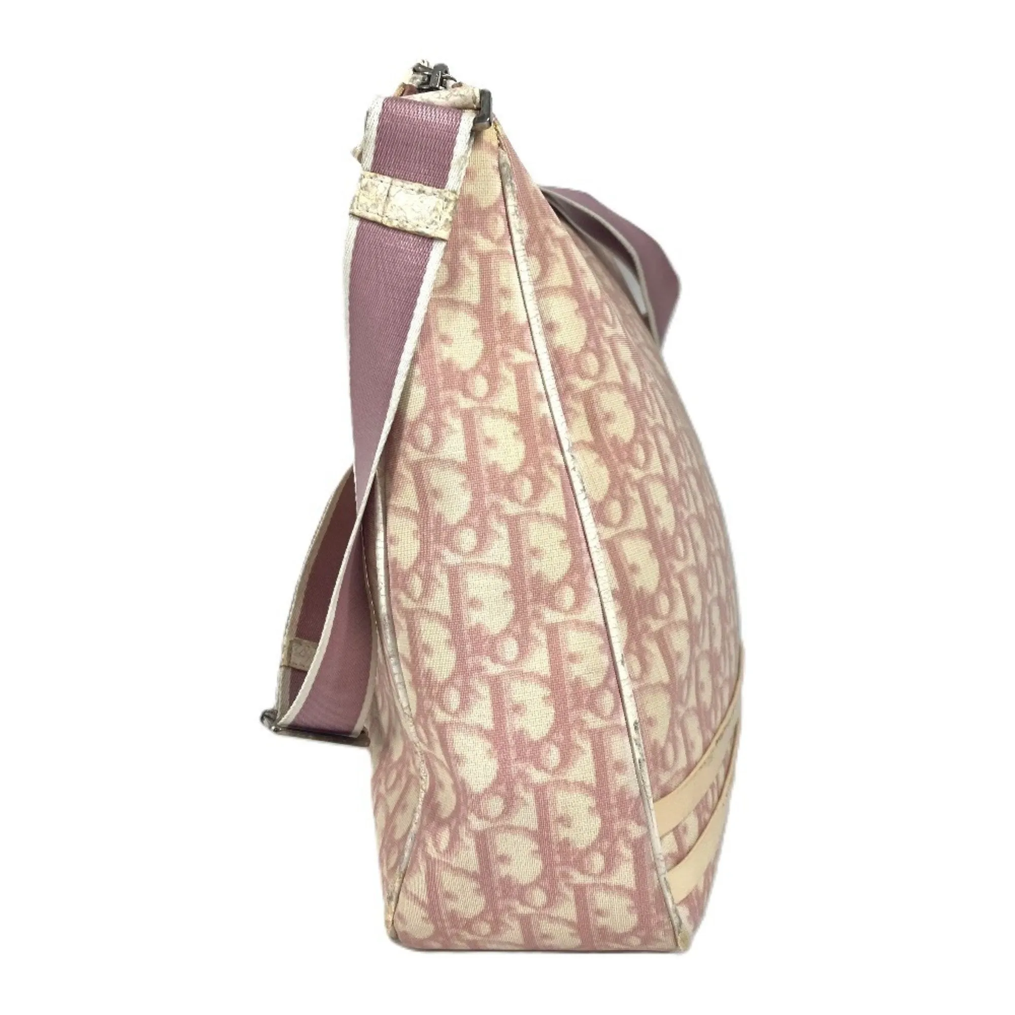Christian Dior Trotter pink Pvc Leather Shoulder Bag (Pre-Owned)