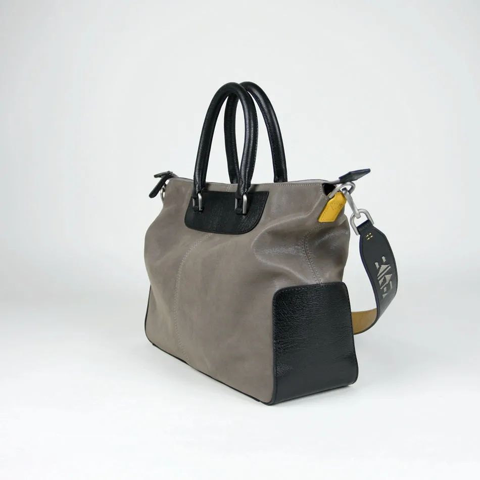 Classic Large Womens Black Leather Work Handbag Purse Leather Shoulder Purse Bag for Ladies