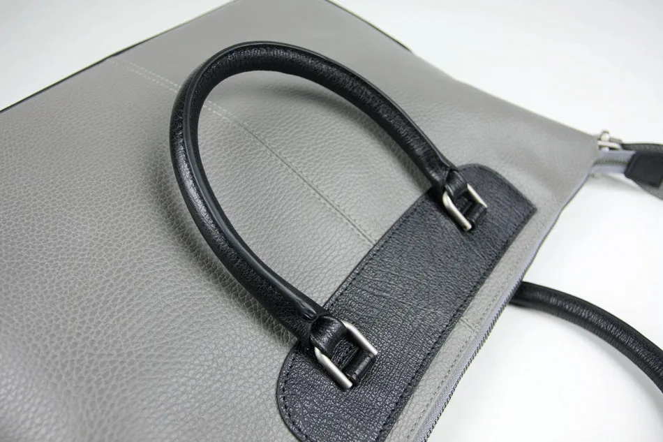 Classic Large Womens Black Leather Work Handbag Purse Leather Shoulder Purse Bag for Ladies