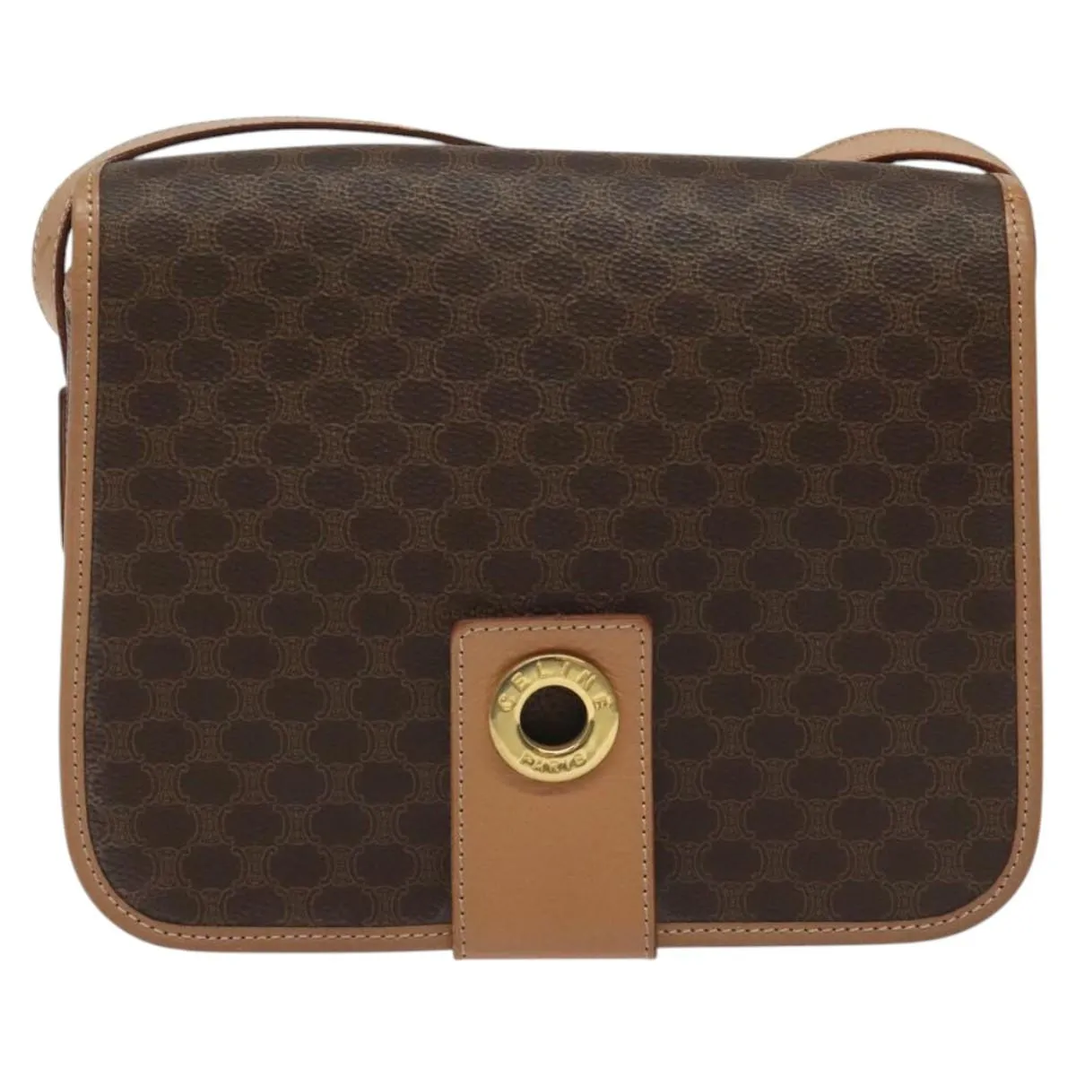 Cline Macadam Canvas Shoulder Bag (Pre-Owned)
