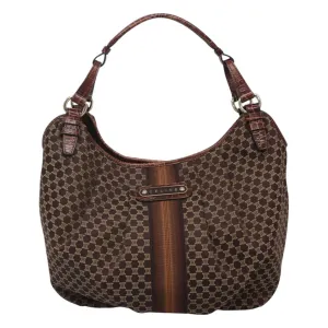 Cline Macadam Canvas Shoulder Bag (Pre-Owned)
