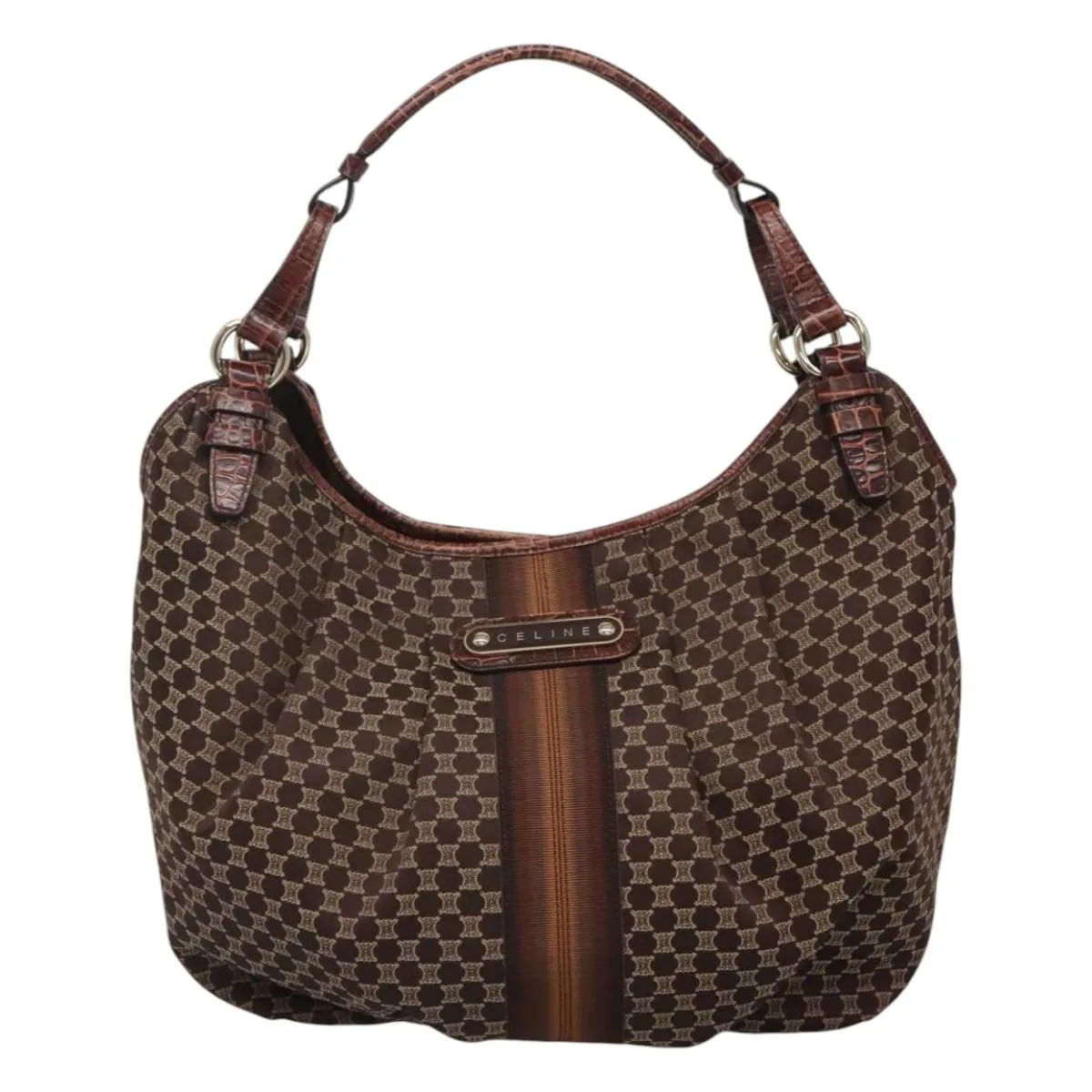 Cline Macadam Canvas Shoulder Bag (Pre-Owned)