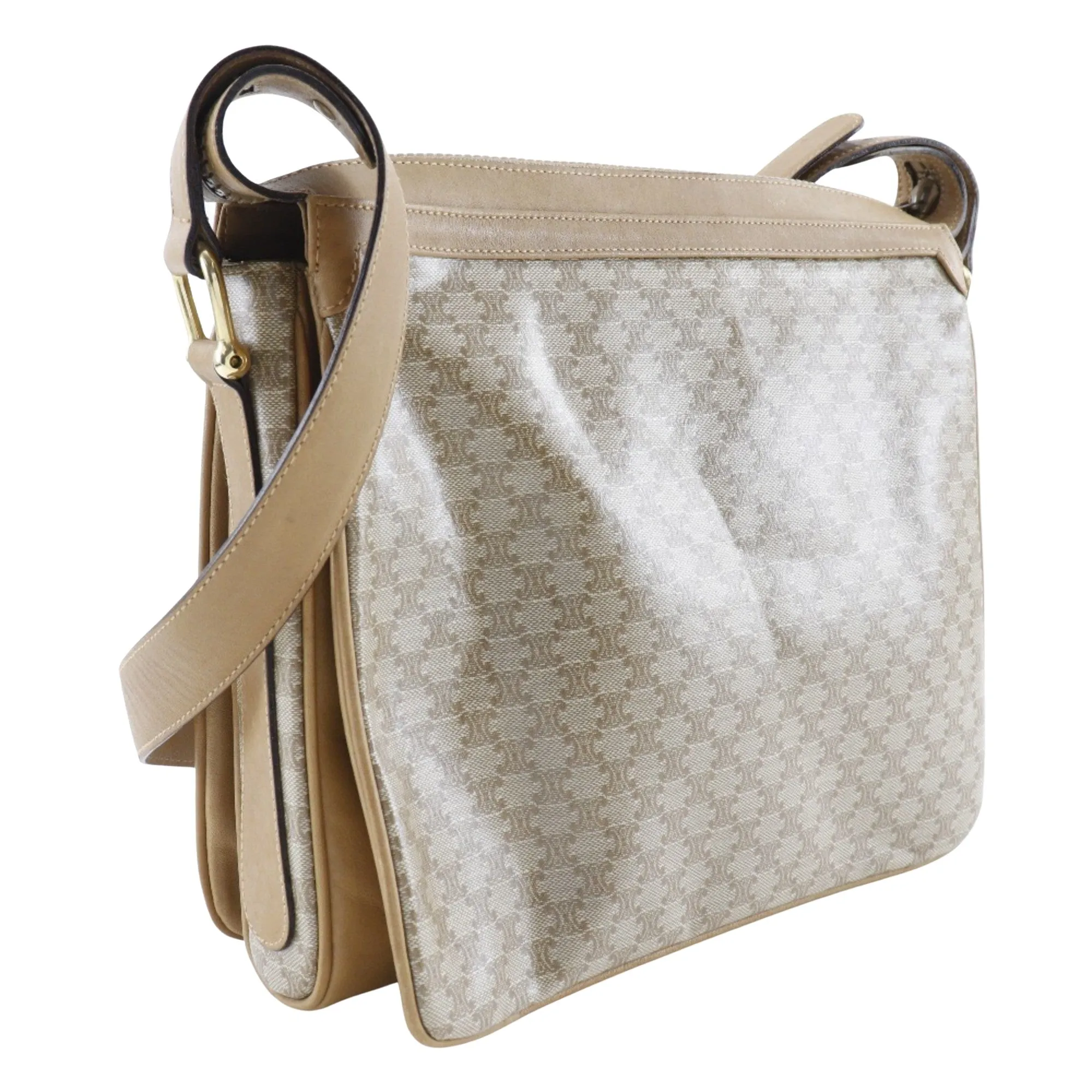 Cline Macadam Canvas Shoulder Bag (Pre-Owned)