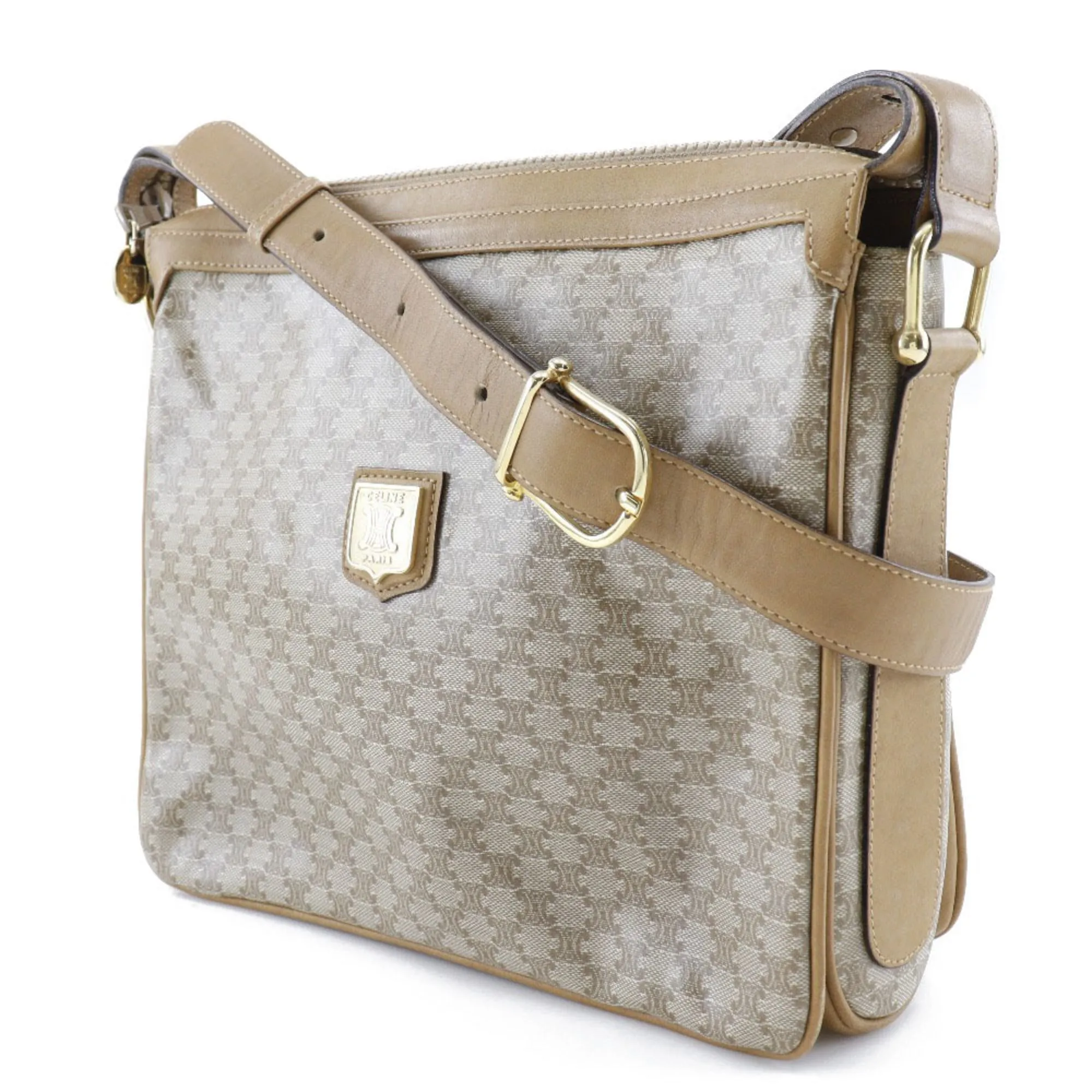 Cline Macadam Canvas Shoulder Bag (Pre-Owned)