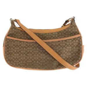 Coach Canvas Leather Pochette Shoulder Bag (Pre-Owned)