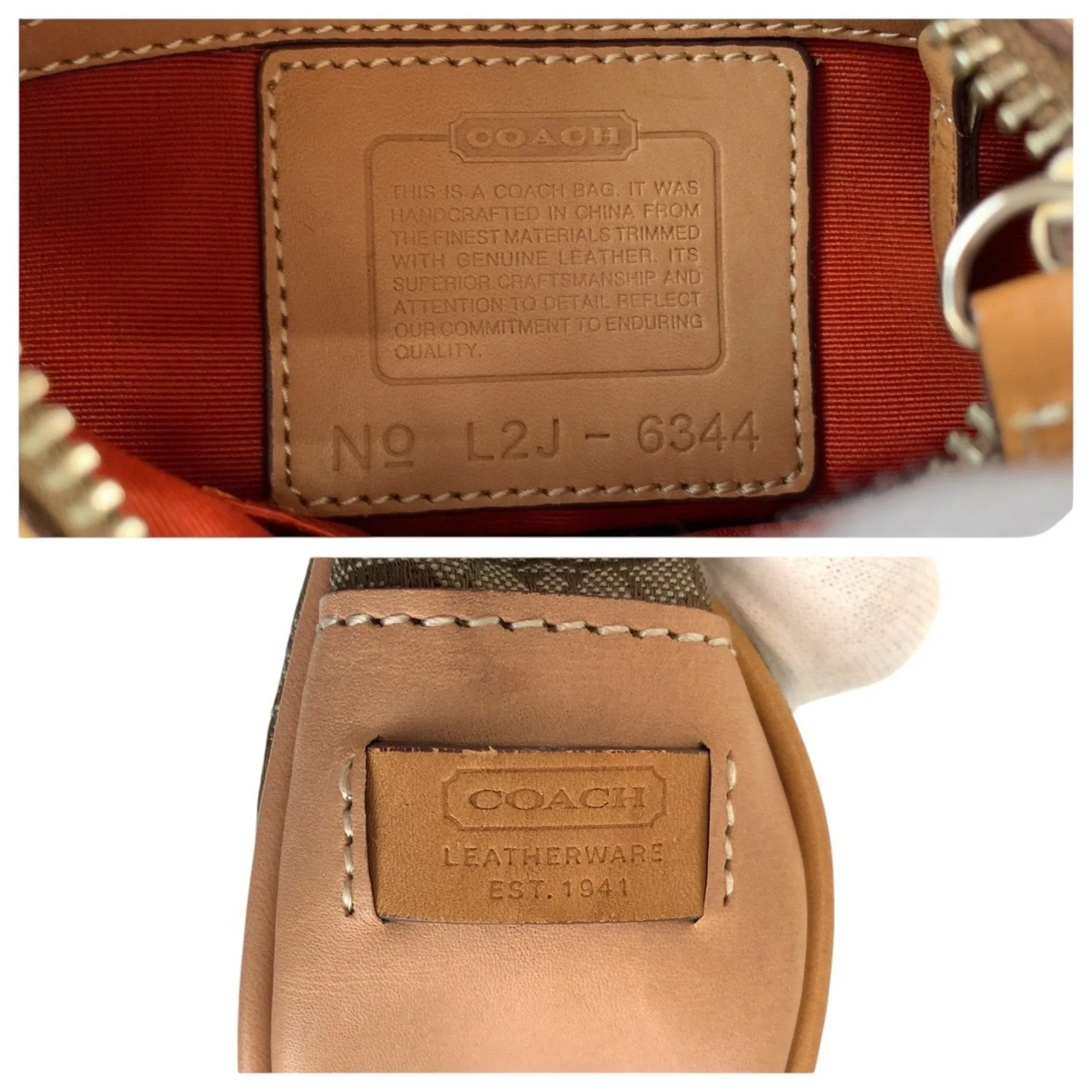 Coach Canvas Leather Pochette Shoulder Bag (Pre-Owned)