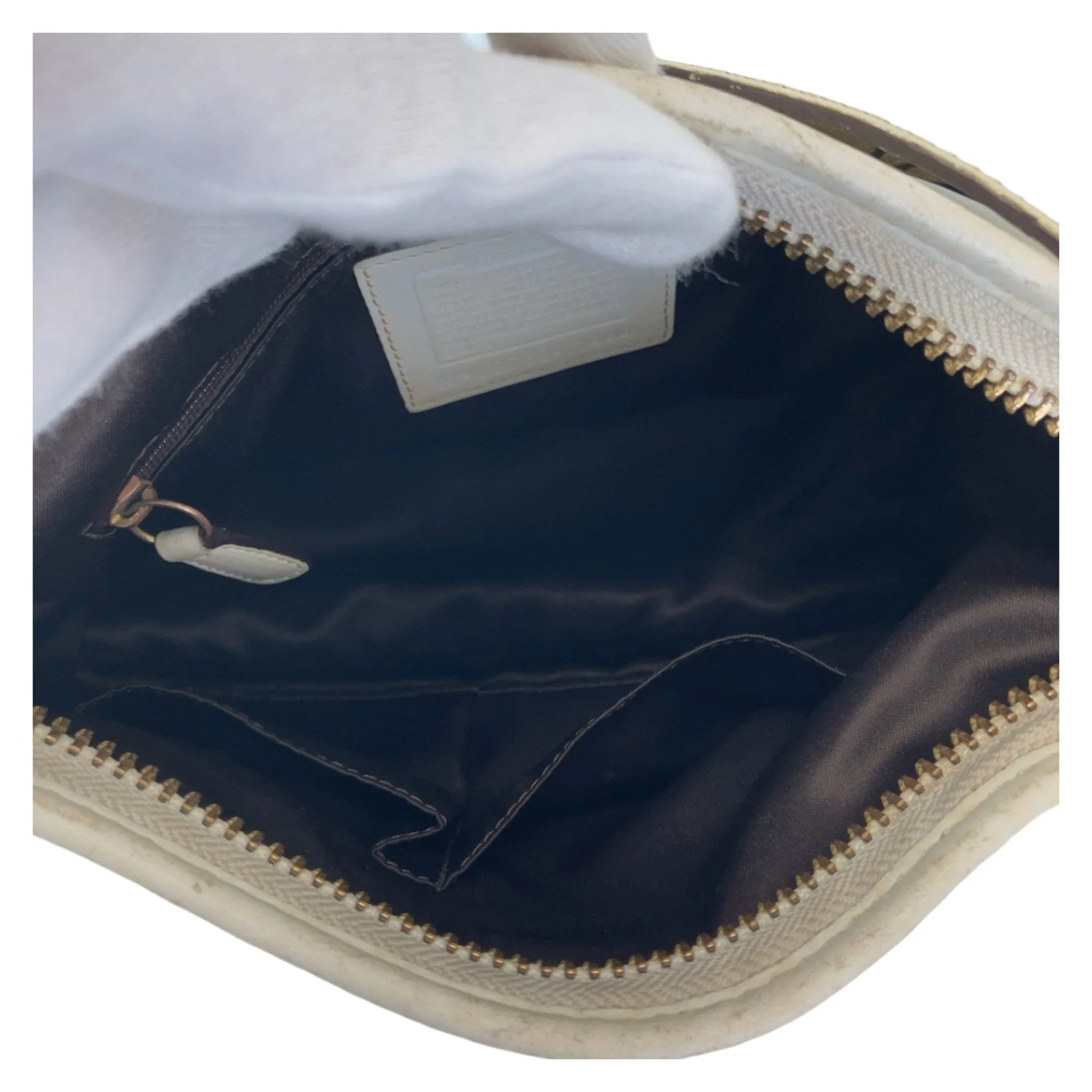 Coach  Canvas Leather Pochette Shoulder Bag (Pre-Owned)