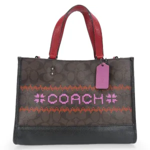 Coach    Color Leather Pvc Handbag (Pre-Owned)