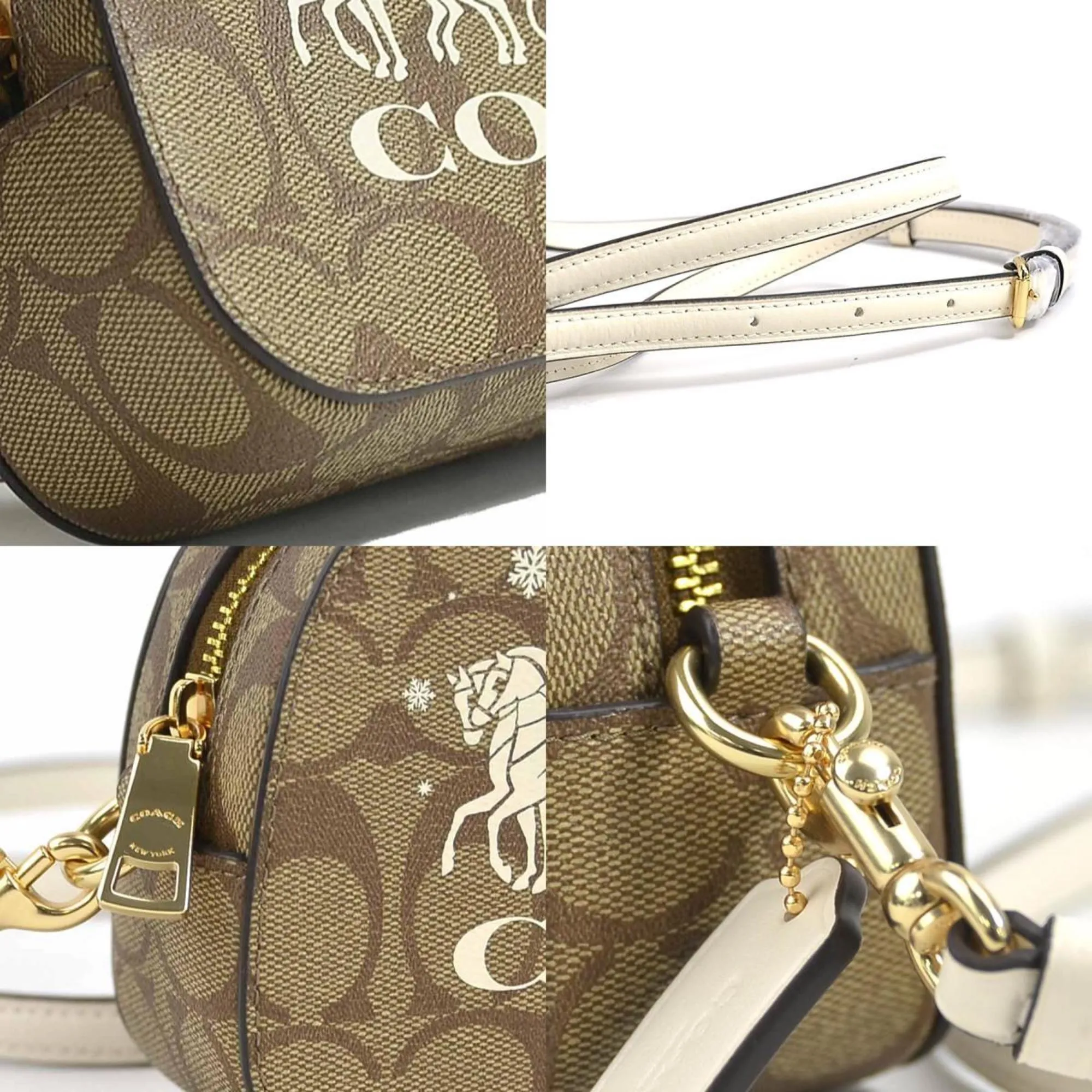 Coach  ivory Leather Shoulder Bag (Pre-Owned)