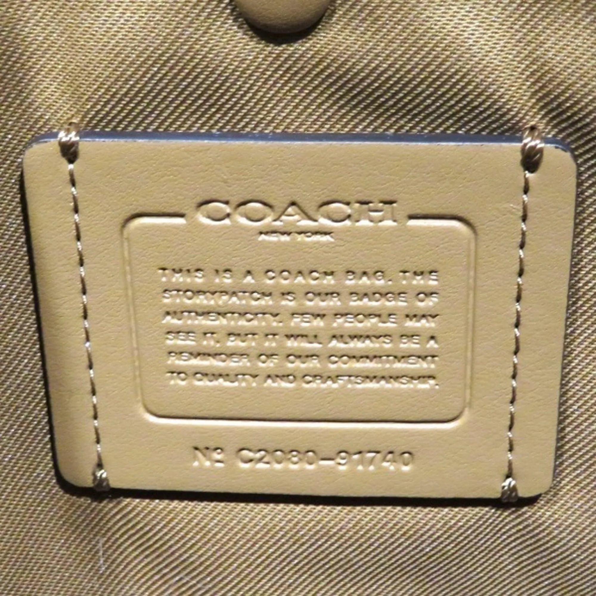Coach  Leather Handbag Shoulder Bag (Pre-Owned)