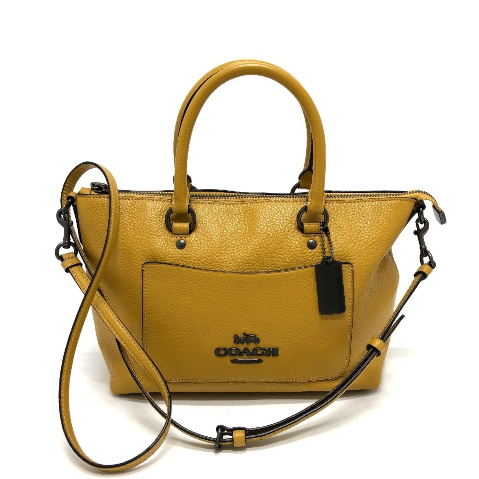 Coach Leather Handbag Shoulder Bag (Pre-Owned)