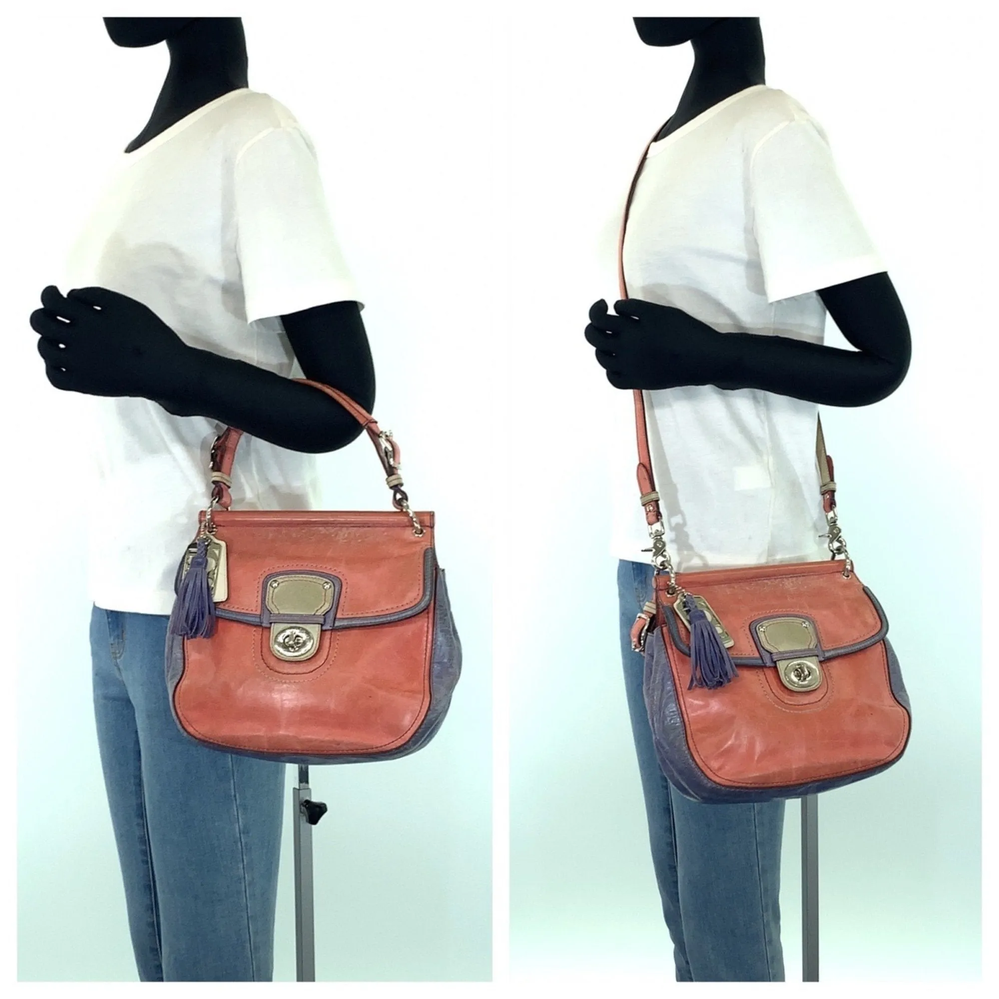 Coach Leather Handbag Shoulder Bag (Pre-Owned)