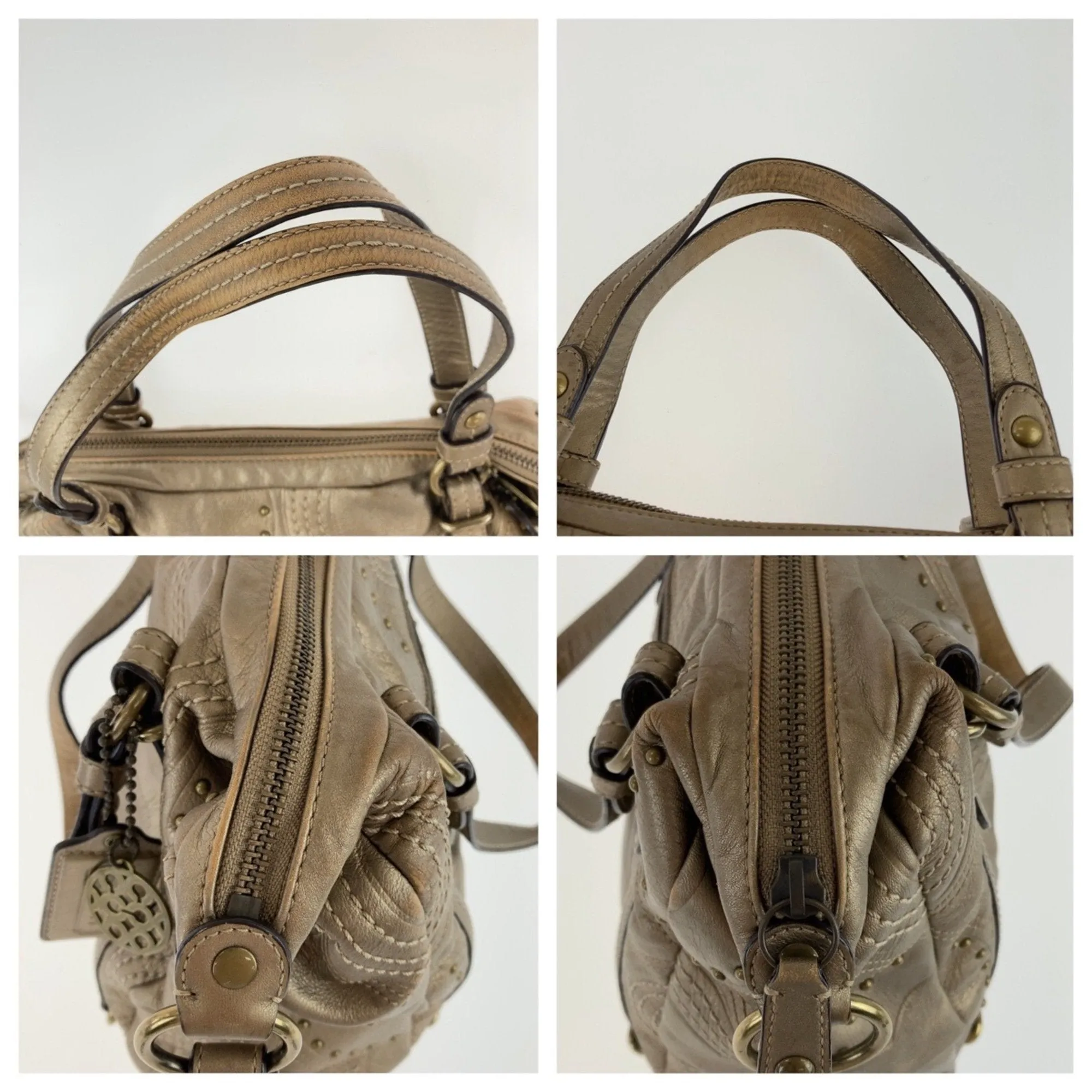Coach Leather Shoulder Bag Tote Bag (Pre-Owned)