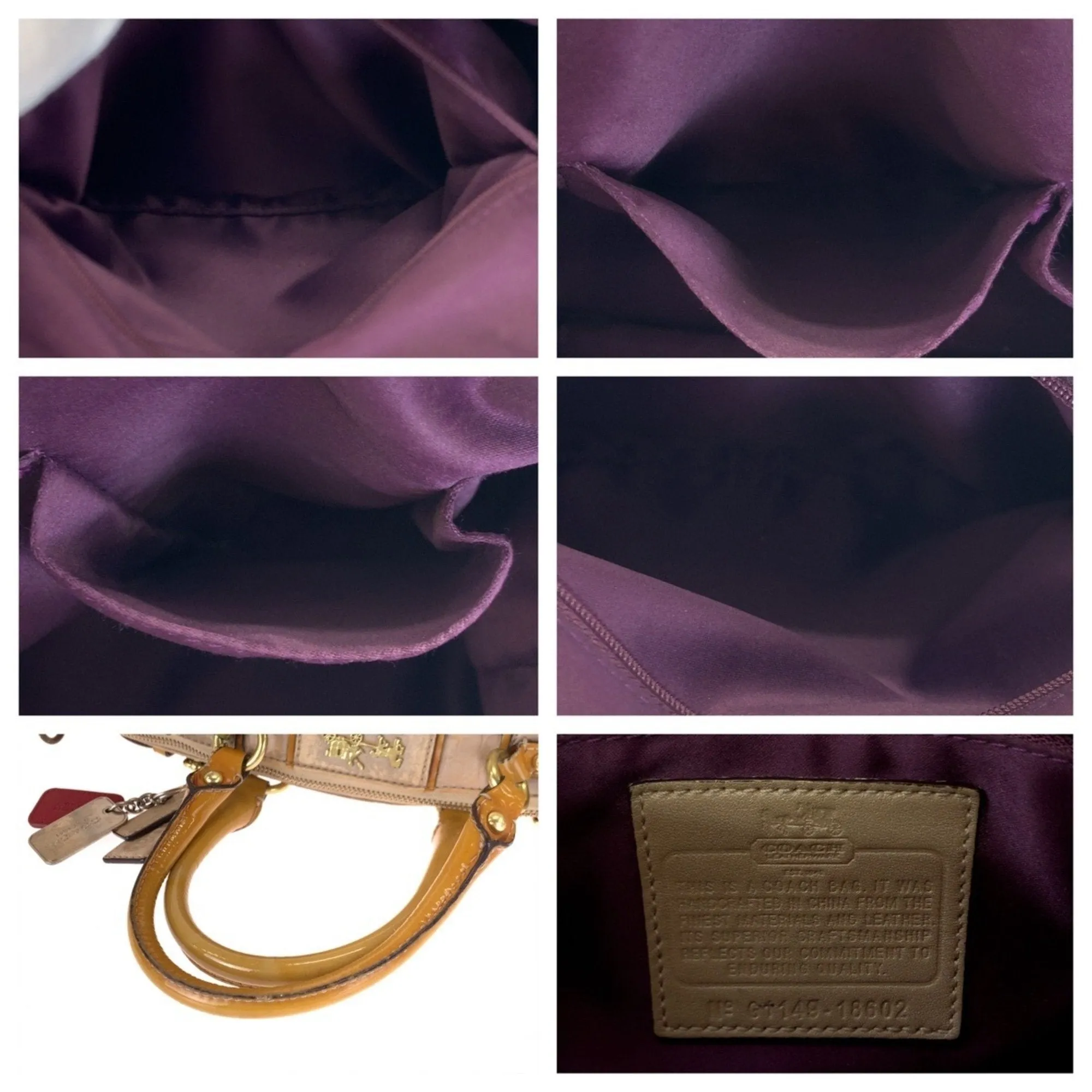 Coach Mustard Leather Handbag Shoulder Bag Tote Bag (Pre-Owned)