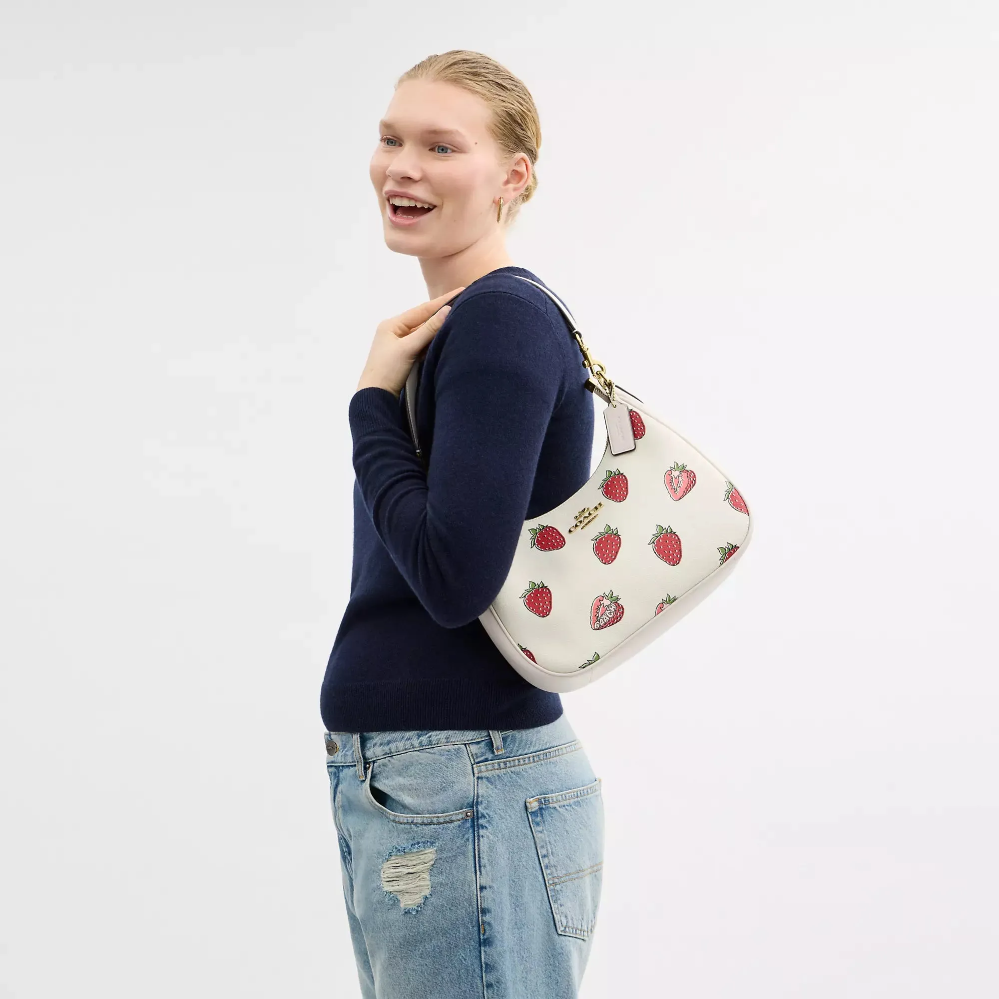 Coach Outlet Teri Hobo Bag With Strawberry Print