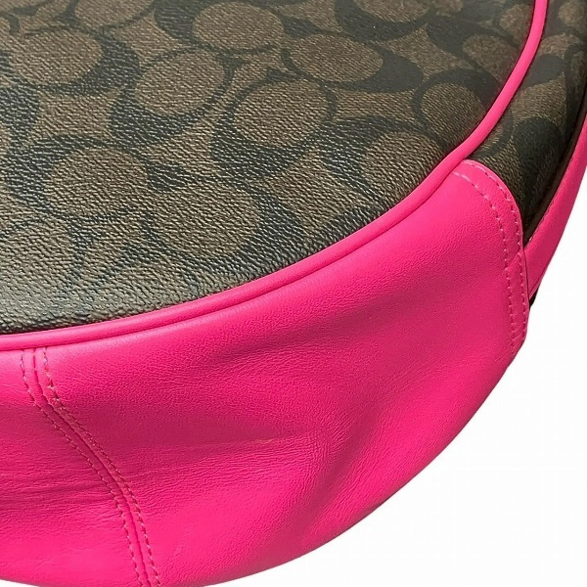 Coach  pink Pvc Leather Handbag Shoulder Bag (Pre-Owned)
