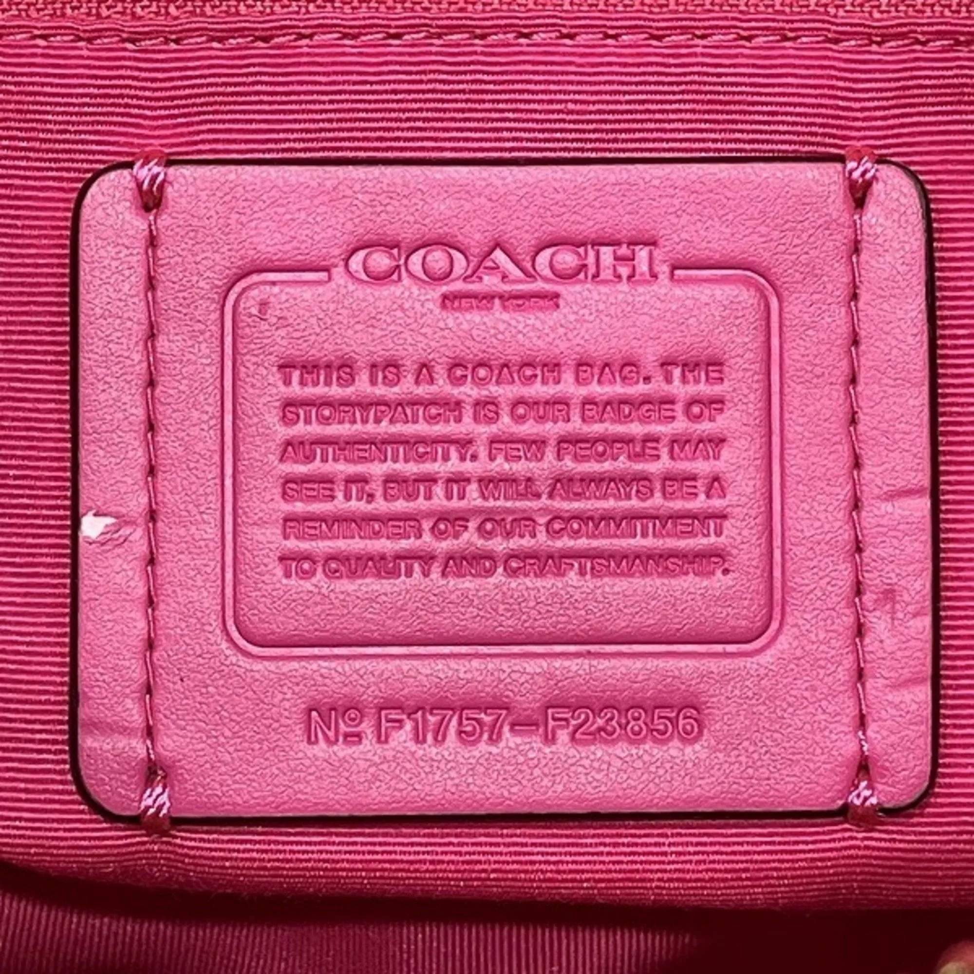 Coach  pink Pvc Leather Handbag Shoulder Bag (Pre-Owned)