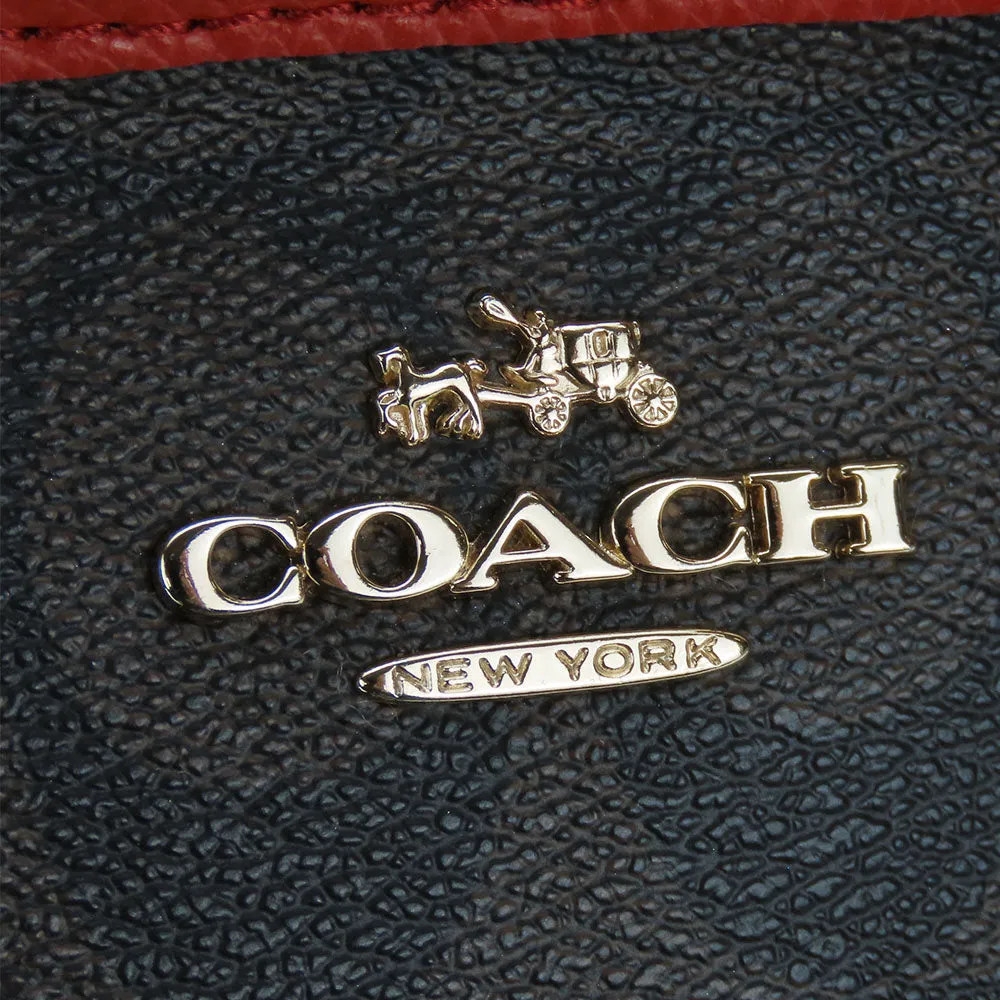 COACH Shoulder Bag F34938 Leather, PVC coated canvas Brown Signature Women Used