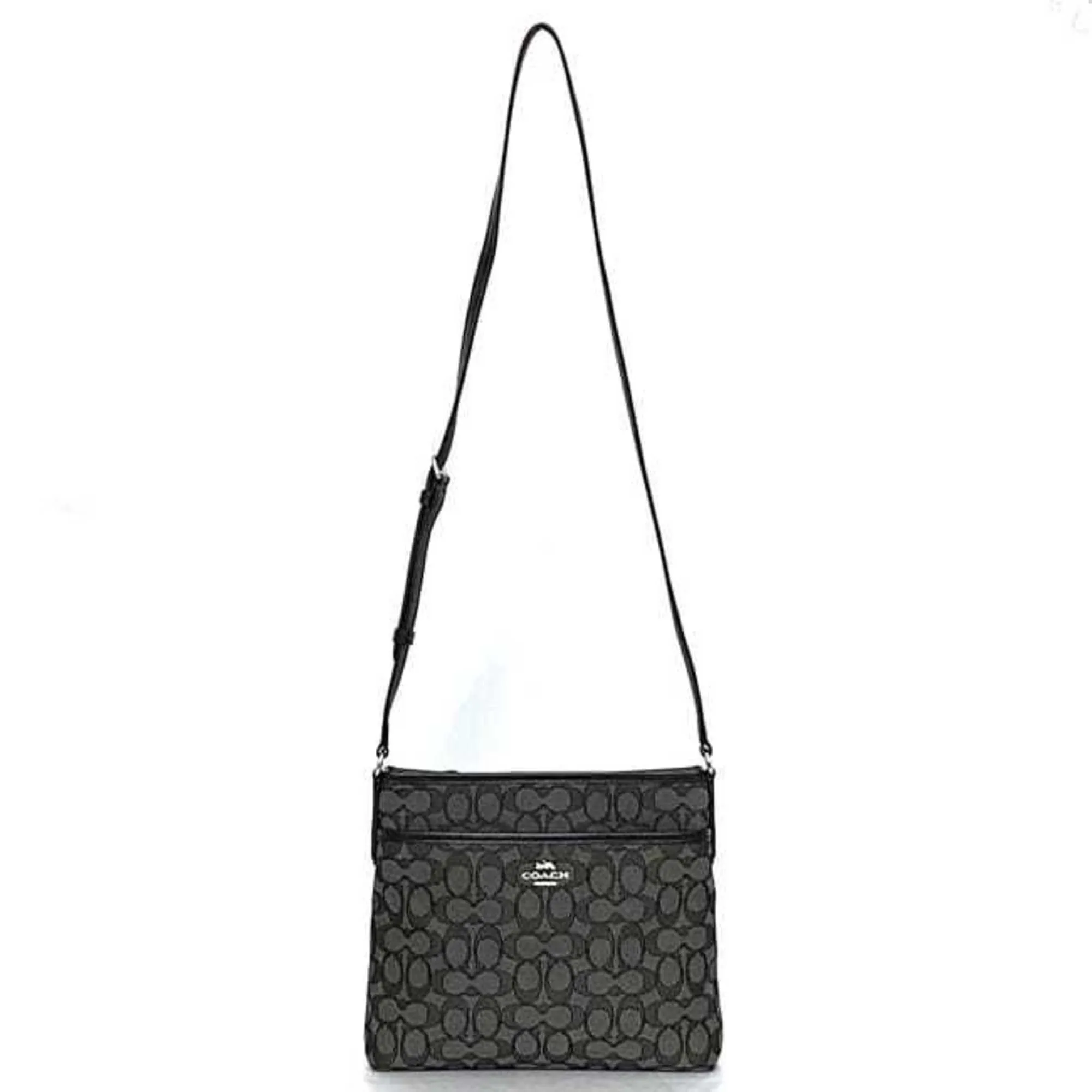 Coach  Signature Line Leather Shoulder Bag (Pre-Owned)