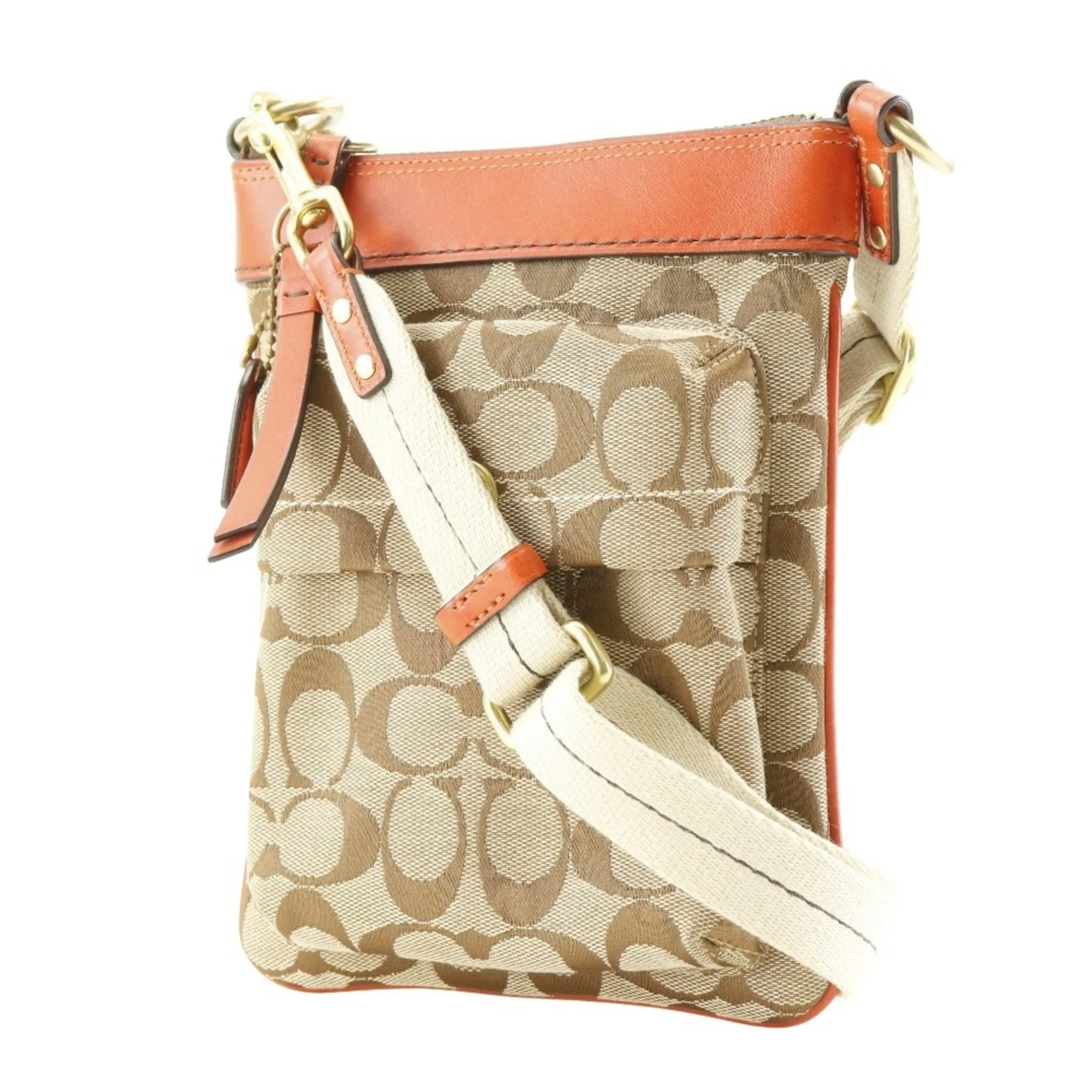 Coach Signature  Signature Line Shoulder Bag (Pre-Owned)