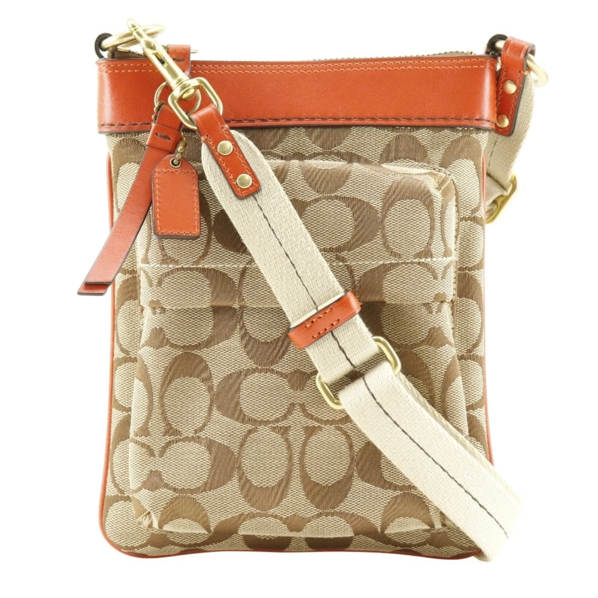 Coach Signature  Signature Line Shoulder Bag (Pre-Owned)