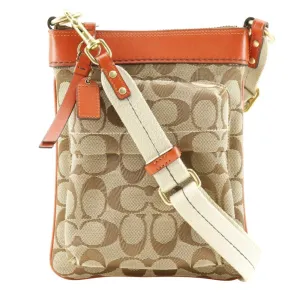 Coach Signature  Signature Line Shoulder Bag (Pre-Owned)