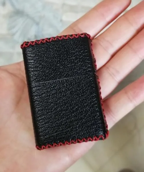 Cool Handmade Camouflage Leather Mens Classic Zippo Lighter Case Standard Zippo Lighter Holder for Men