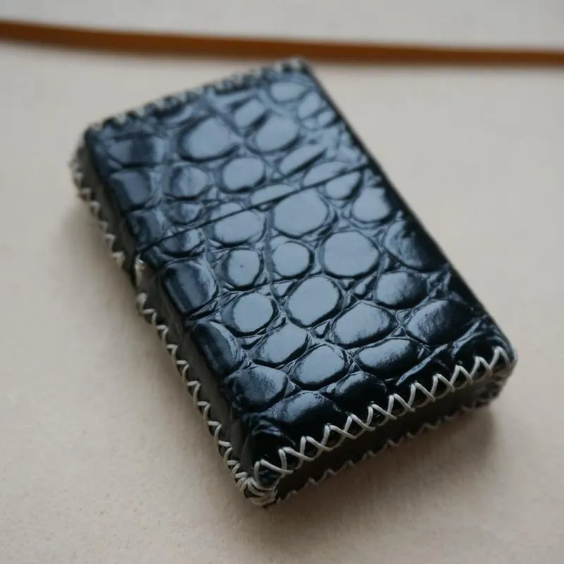 Cool Handmade Camouflage Leather Mens Classic Zippo Lighter Case Standard Zippo Lighter Holder for Men