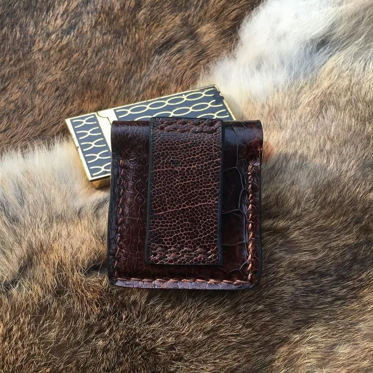 Cool Mens Leather Zippo Lighter Case Zippo lighter Holder with Belt Clip Loop