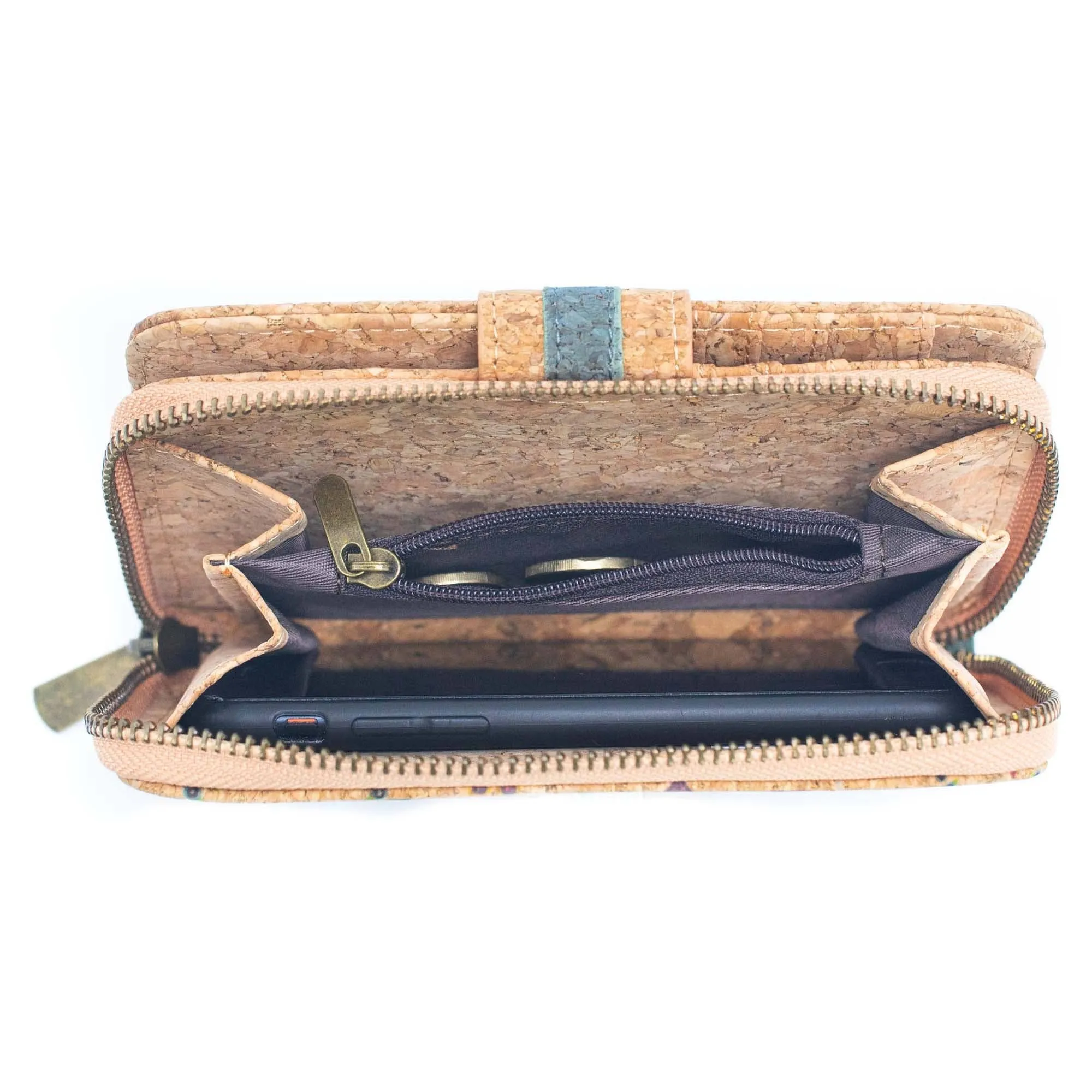 Cork Women's Rose&Plant Card Holder Printed Wallet ?C BAG-2242