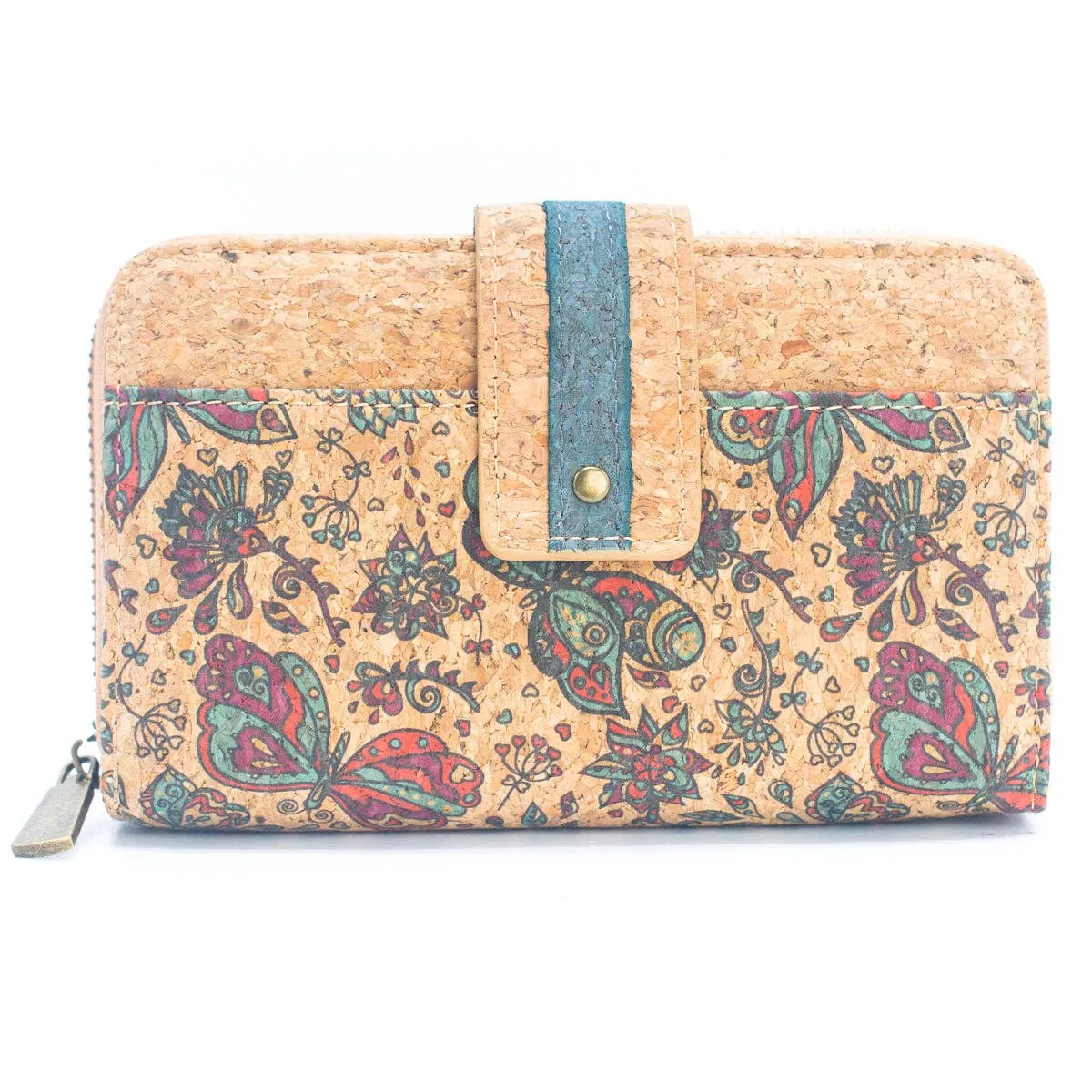 Cork Women's Rose&Plant Card Holder Printed Wallet ?C BAG-2242