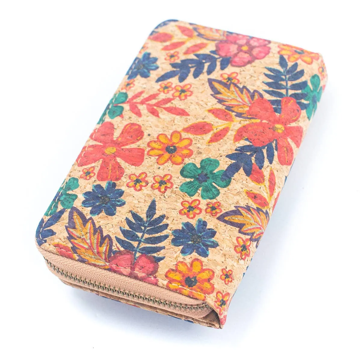 Cork Women's Rose&Plant Card Holder Printed Wallet ?C BAG-2242