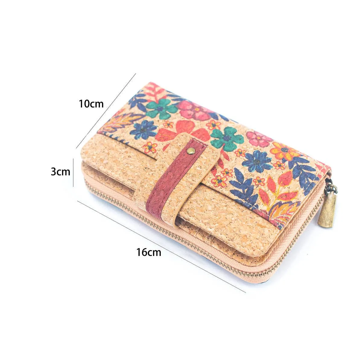 Cork Women's Rose&Plant Card Holder Printed Wallet ?C BAG-2242