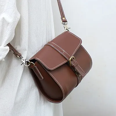 Cute LEATHER Small Side Bag Black WOMEN SHOULDER BAG Small Crossbody Purse FOR WOMEN