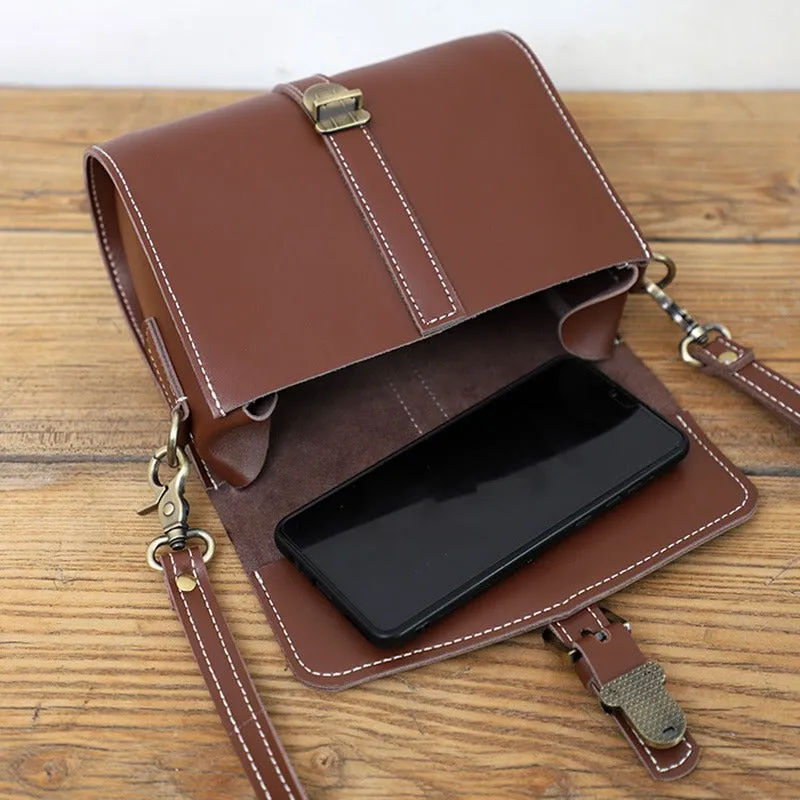 Cute LEATHER Small Side Bag Black WOMEN SHOULDER BAG Small Crossbody Purse FOR WOMEN