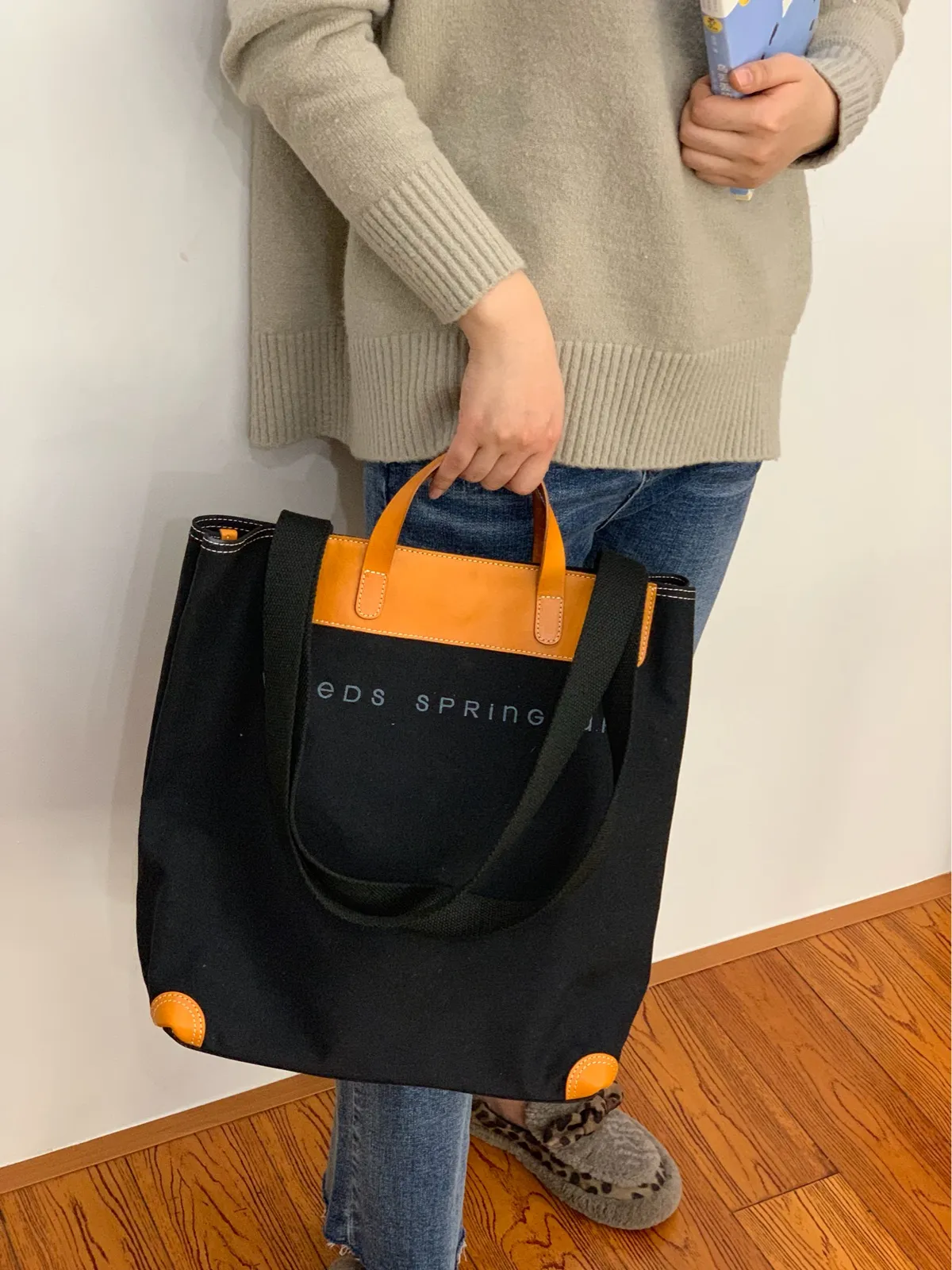 Cute Womens Canvas Leather Tote Purse Large Womens Leather Shoulder Tote Bag Shopper Bag for Ladies