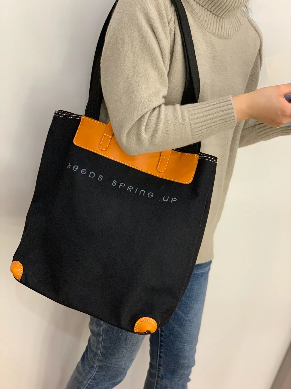 Cute Womens Canvas Leather Tote Purse Large Womens Leather Shoulder Tote Bag Shopper Bag for Ladies