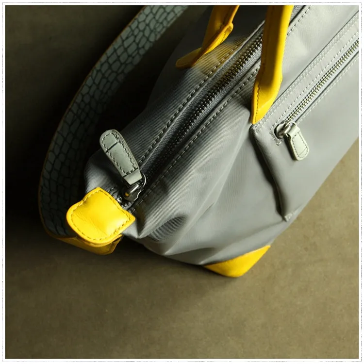 Dark Green Womens Nylon Shoulder Tote Green Nylon Handbag Shoulder Purse for Ladies