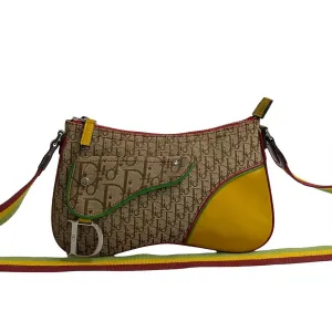 Dior Shoulder Bag leather beige Saddle bag