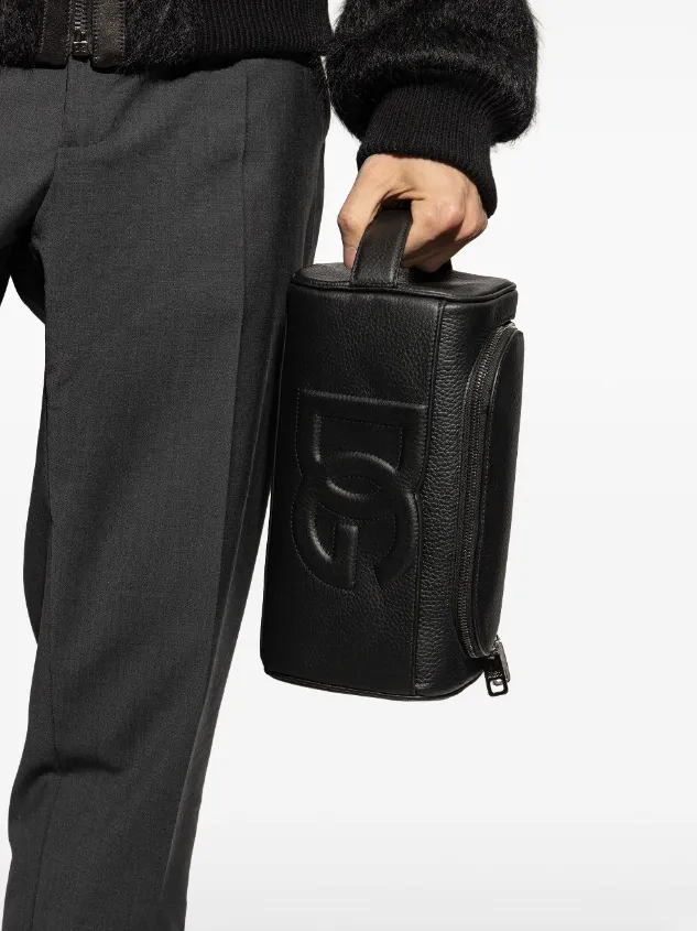 Dolce & Gabbana logo-patch wash bag