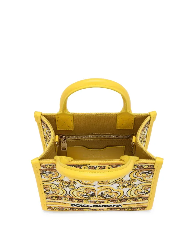 Dolce & Gabbana Mini DG Daily shopper with majolica embroidery