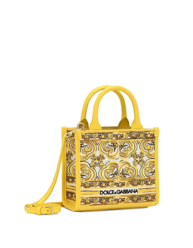 Dolce & Gabbana Mini DG Daily shopper with majolica embroidery